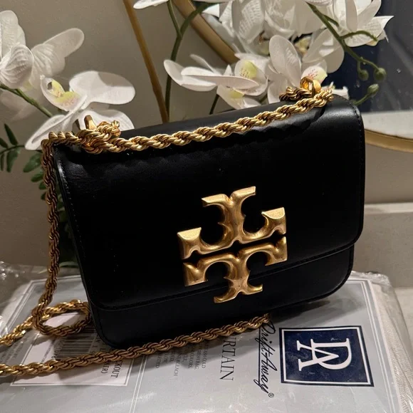 Tory Burch Black Crossbody Bag with Gold Accent - Picture 5 of 5